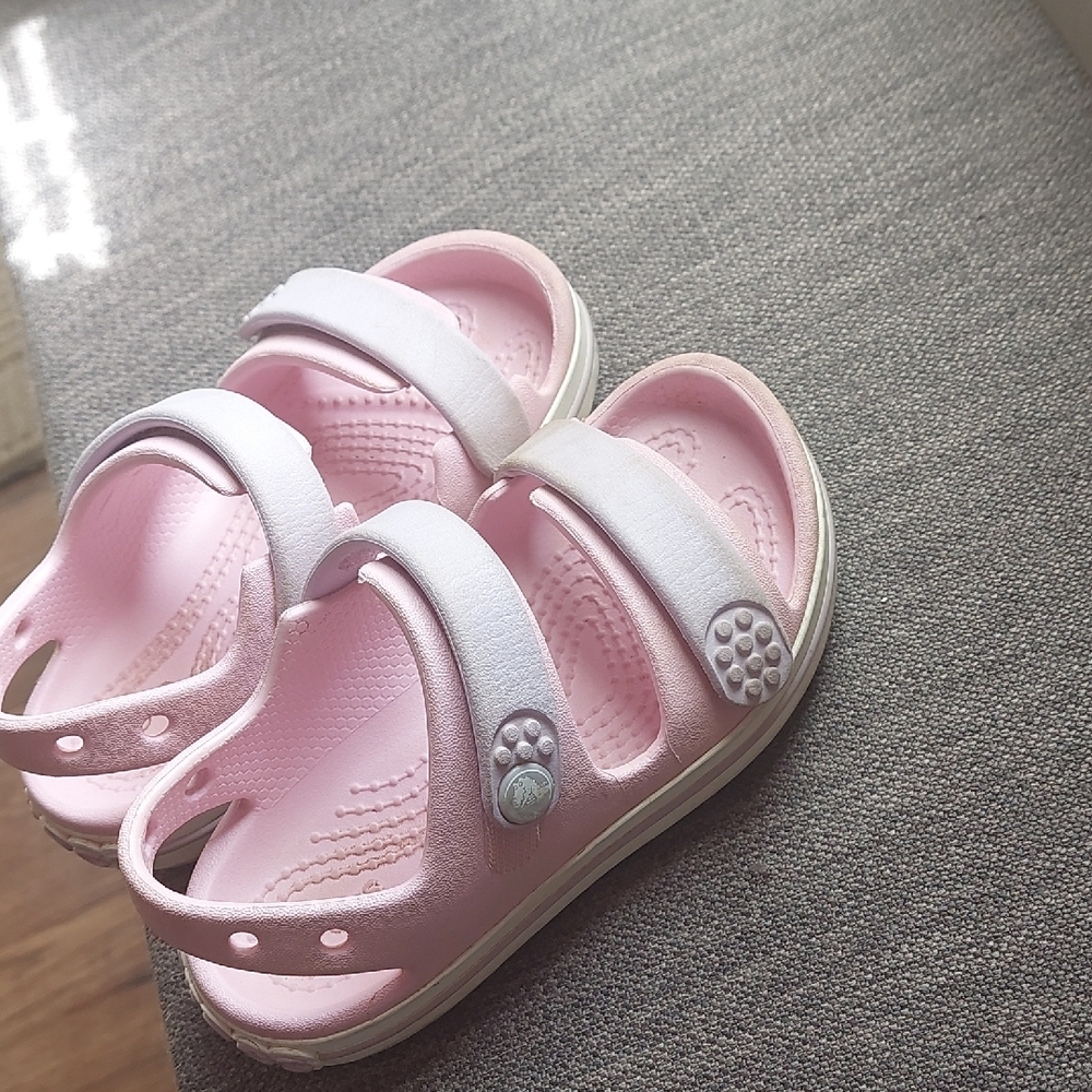 CROCS Kids Pastel Pink Sandals - Picture 3 of 3